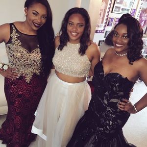 Red high low Prom Dress